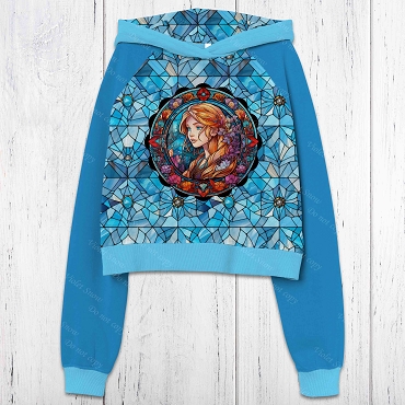 Stained Glass Winter Sister Princess Panel